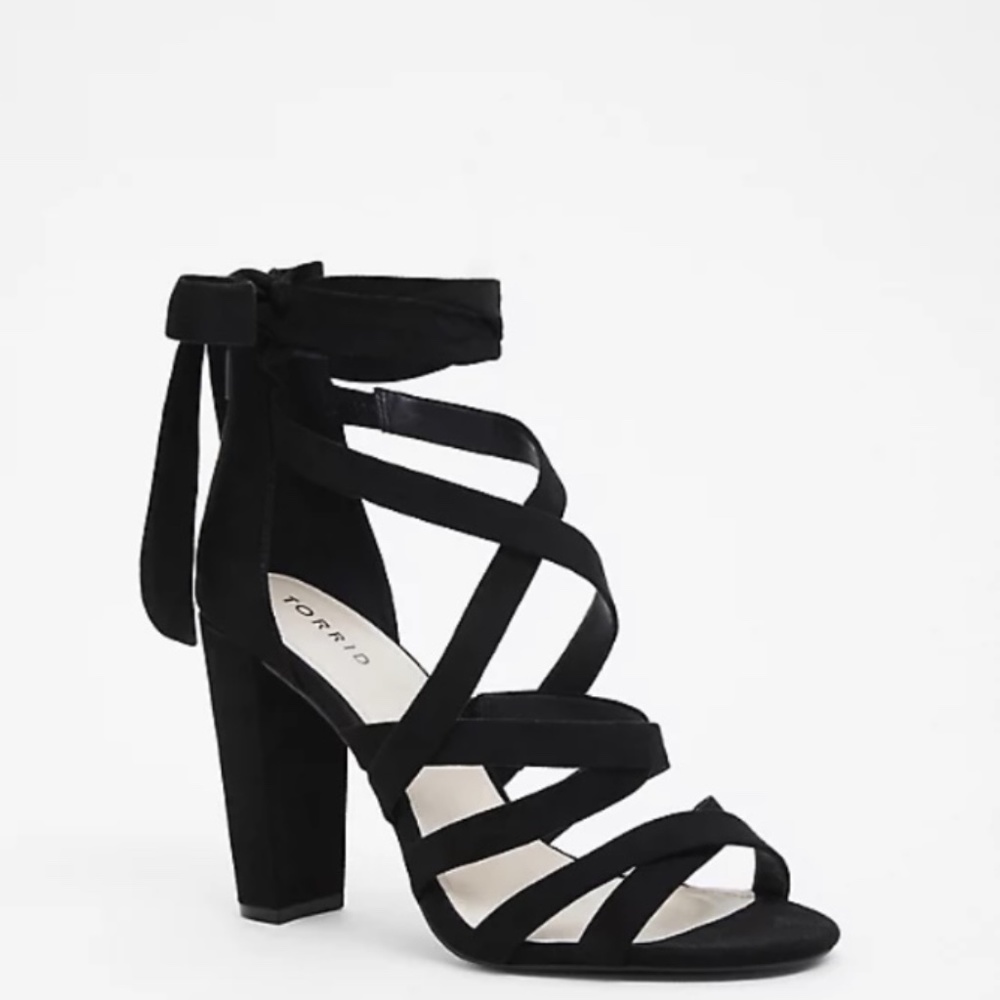 Torrid - Black Strappy Lace-Up Heel - Never Worn